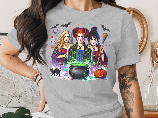Halloween Witches Graphic Tee for Spooky Season product type
