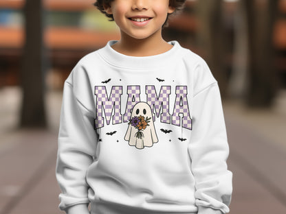 Mama Ghost Holding Flowers Printed Sweatshirt product