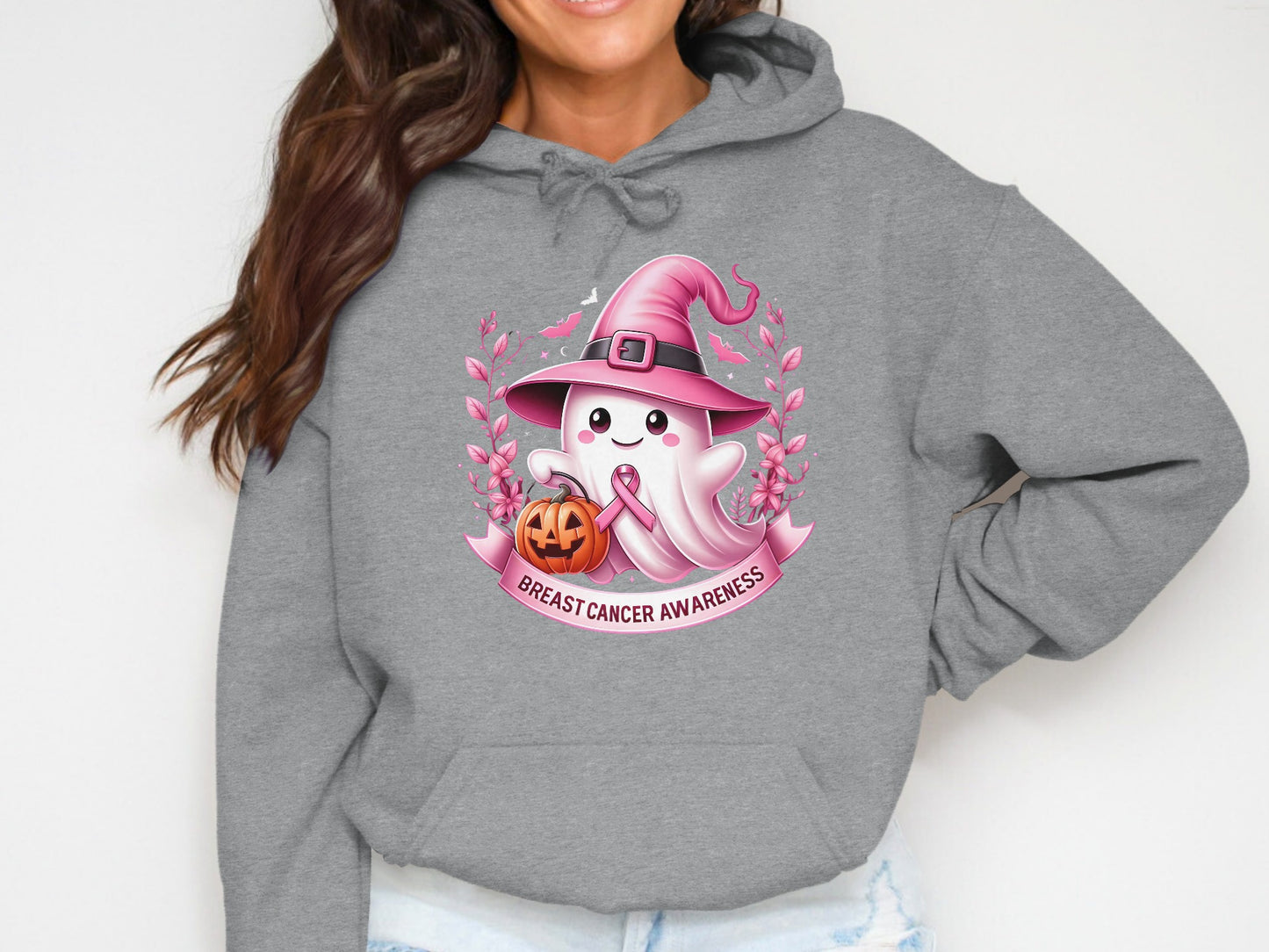 Breast Cancer Awareness Witch Ghost Hooded Product