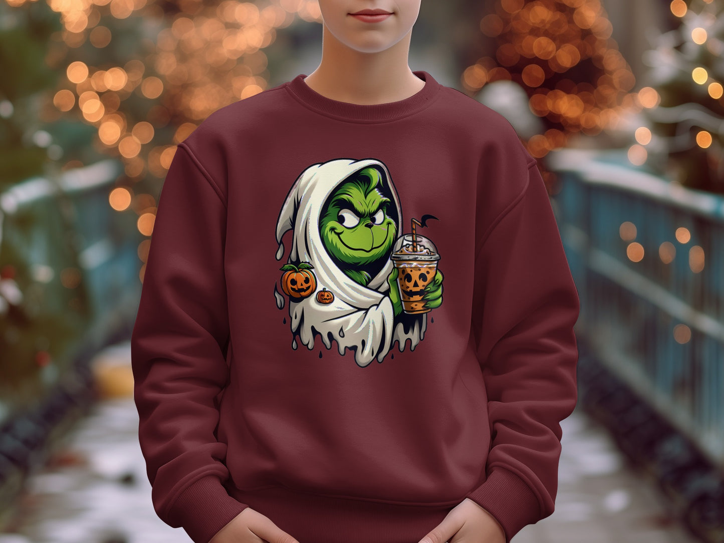 Festive Grinch Halloween Hoodie Sweatshirt product type