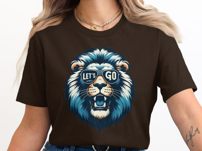 Let's Go Lion Graphic T-shirt for Trendy Casual Wear Shirt