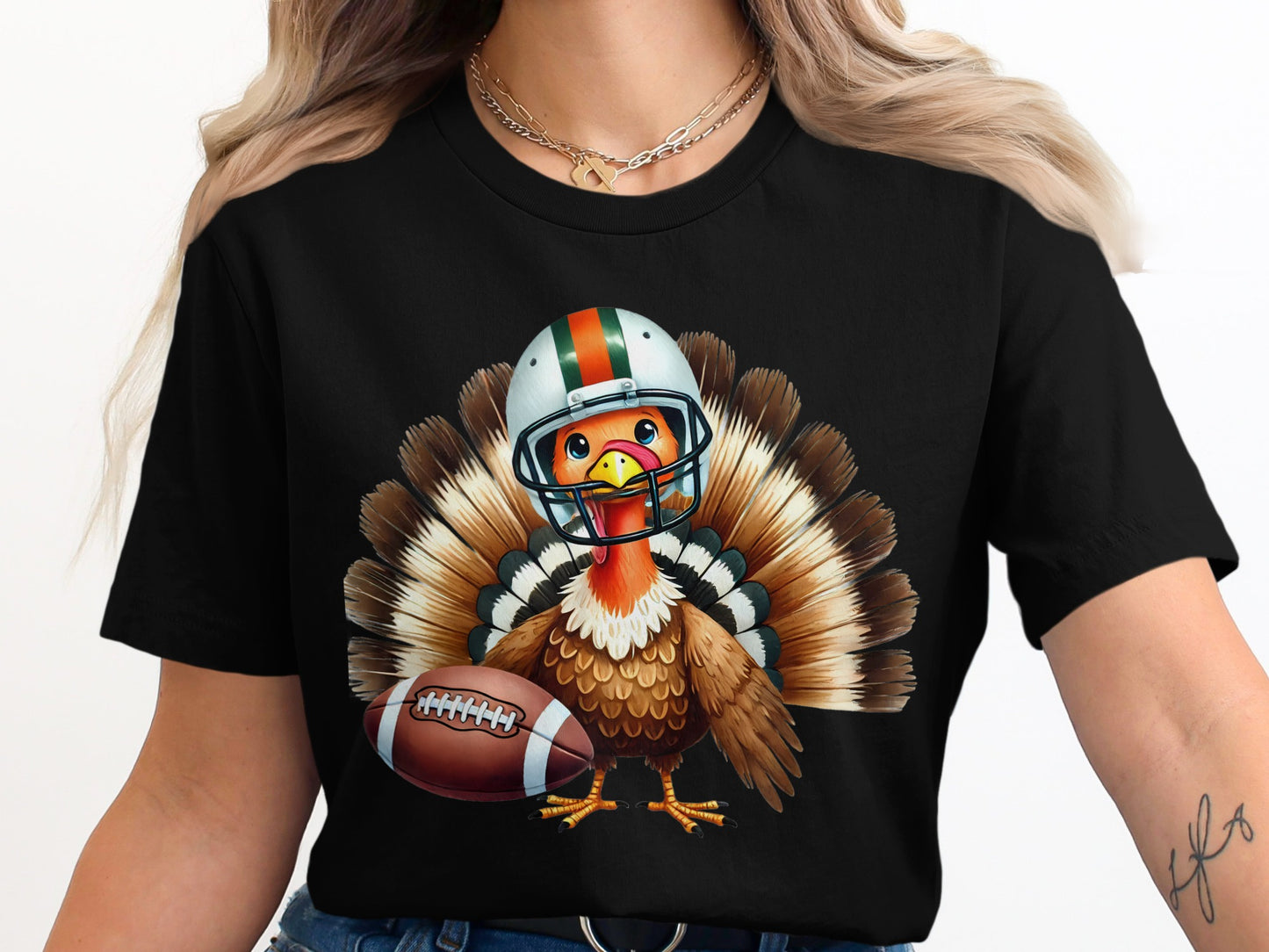 Thanksgiving Football Turkey T-Shirt product type
