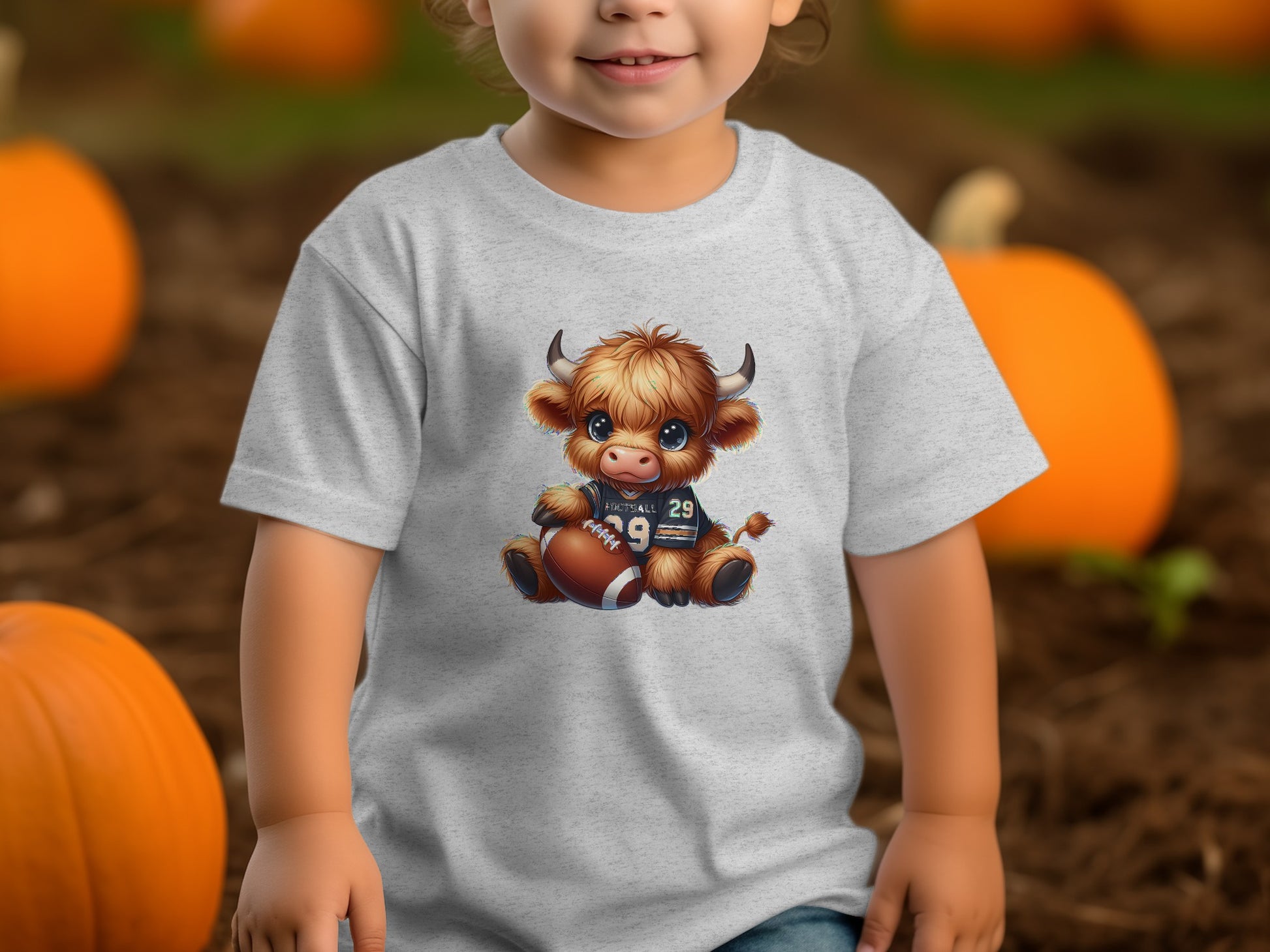 Adorable Baby Cow Football Graphic Kids T-Shirt product