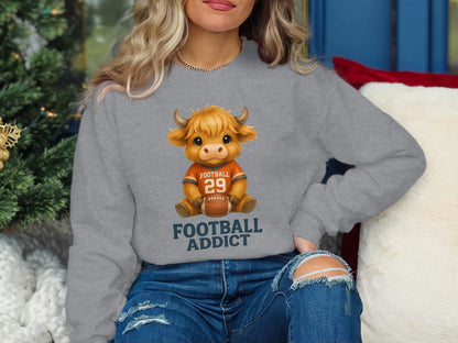 Football Addict 29 Bull Cute Sweatshirt product