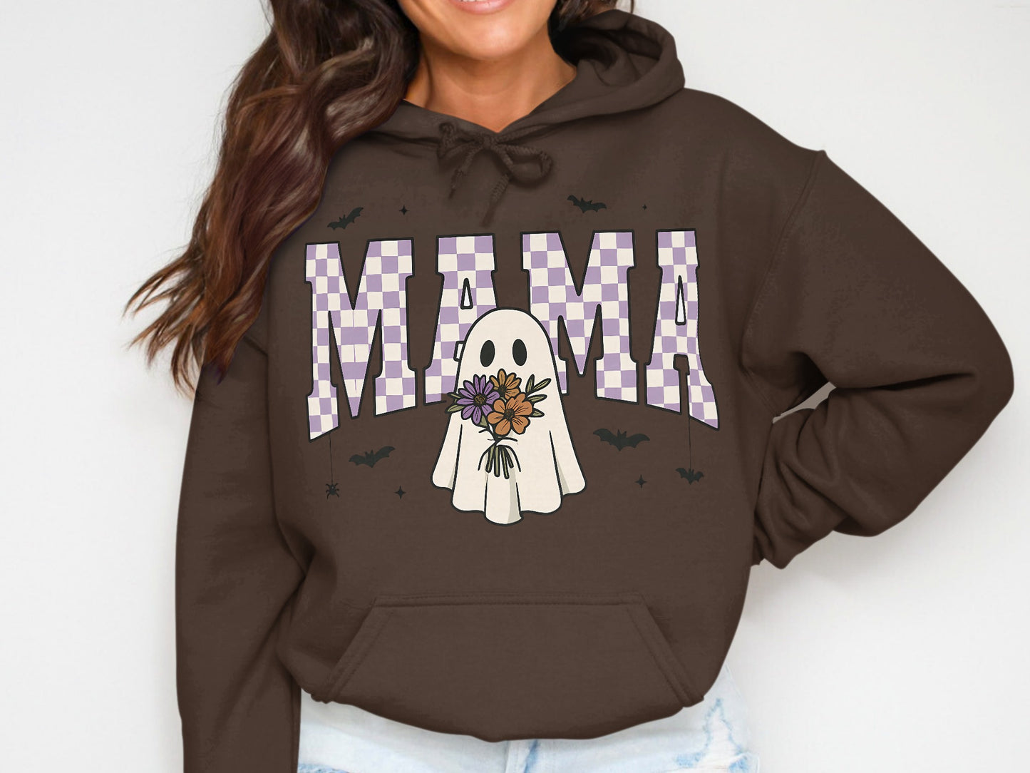 Cute Ghost MAMA Graphic Hoodie Sweatshirt Halloween product