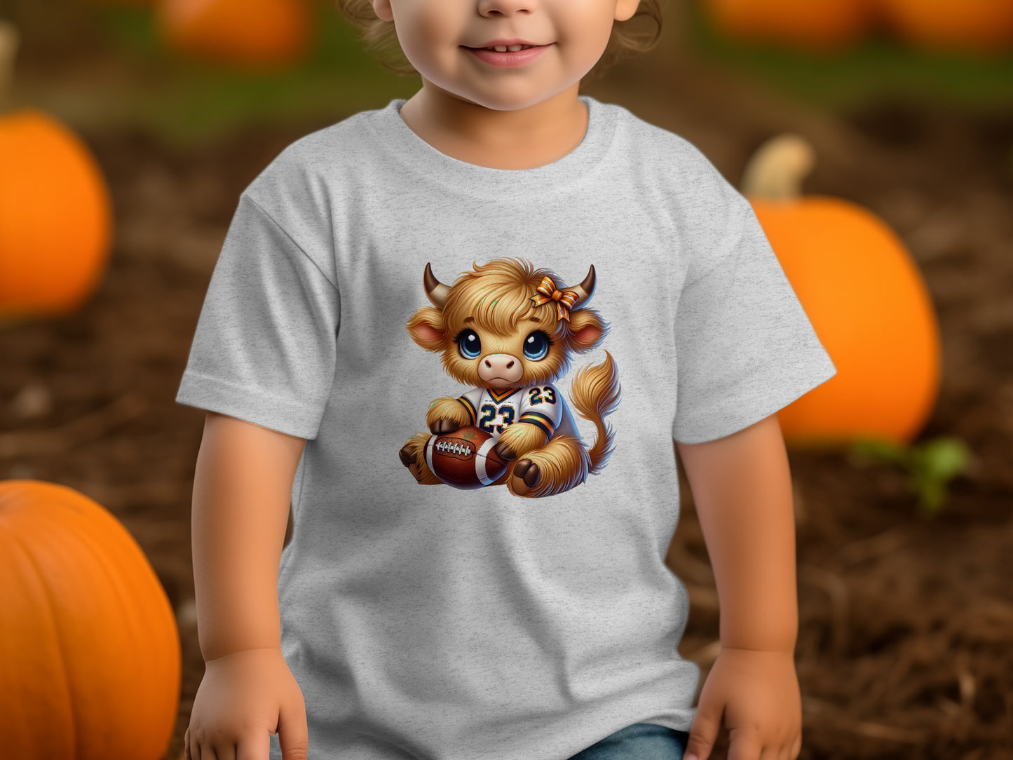 Cute Autumn Pumpkin Patch Football T-Shirt product