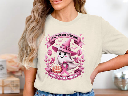 Breast Cancer Awareness Pink Ghost Shirt product type