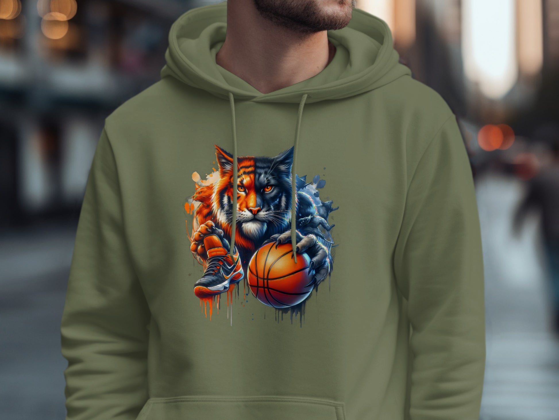 Fierce Cat Basketball Duo Design Hoodie product