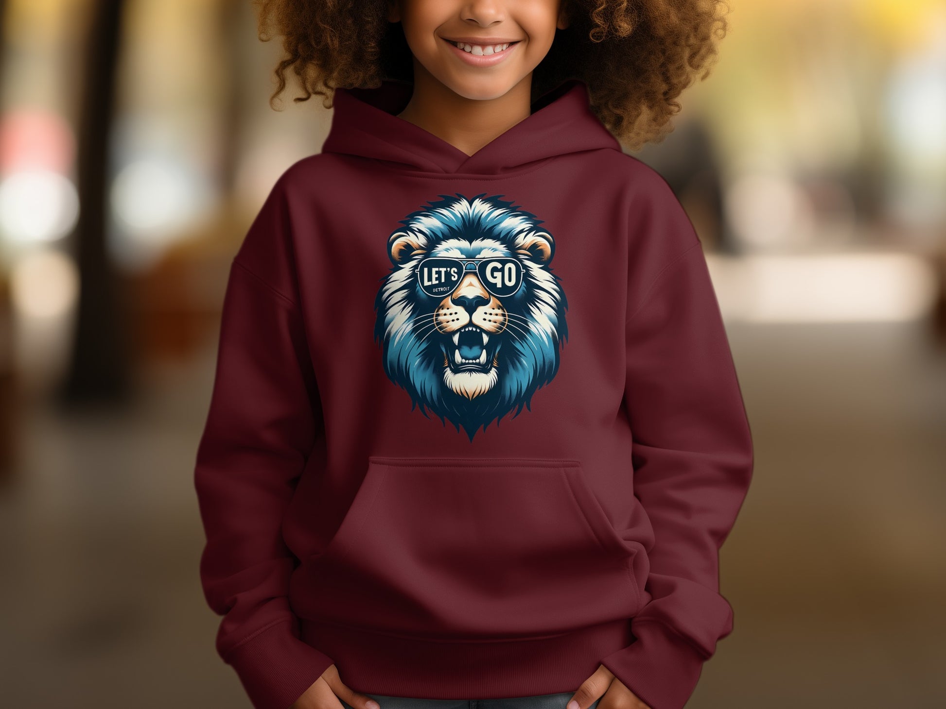 Fierce Lion Design Let's Go Graphic Hoodie product