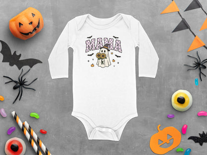 Halloween Themed Mama Ghost Baby Onesie product type