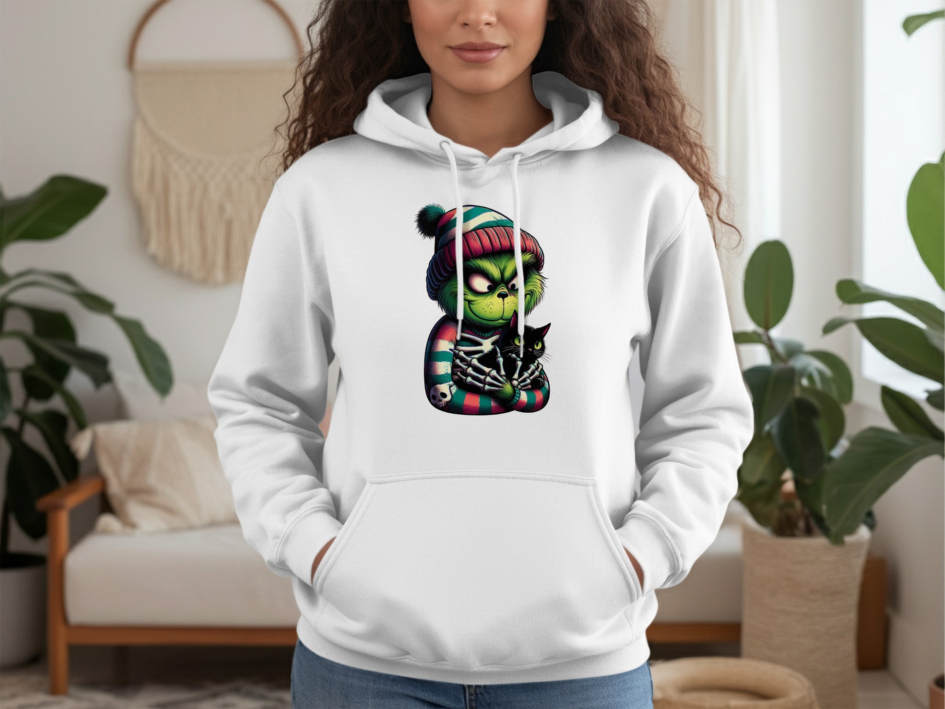 Whimsical Hoodie with Colorful Character and Cat product type