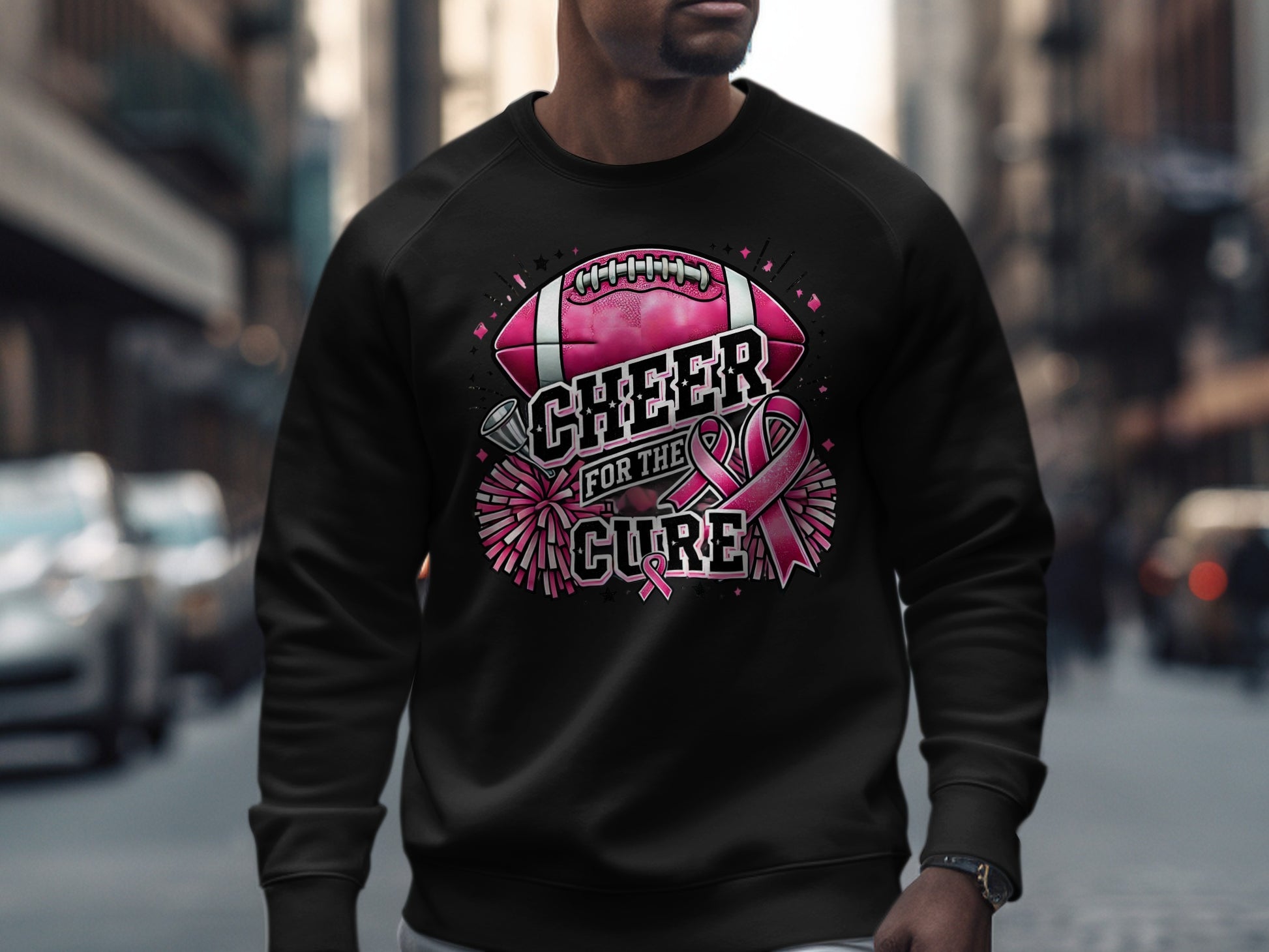 Cheer For The Cure Football Sweatshirt product