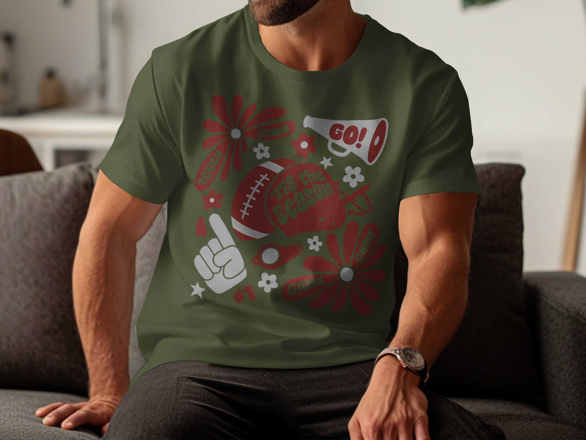 Festive Football Design Graphic Tees product type