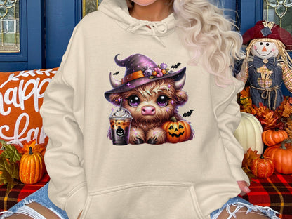 Halloween Witch Cow Graphics Hoodie product