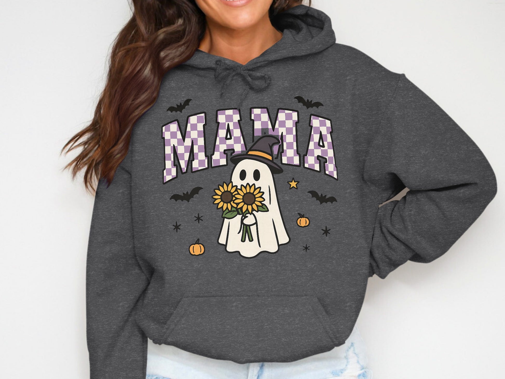Cute Halloween Mama Ghost Graphic Hoodie product