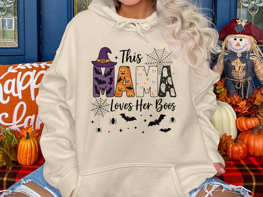 This Mama Loves Her Boos Halloween Hoodie | Cozy Fall Outfit