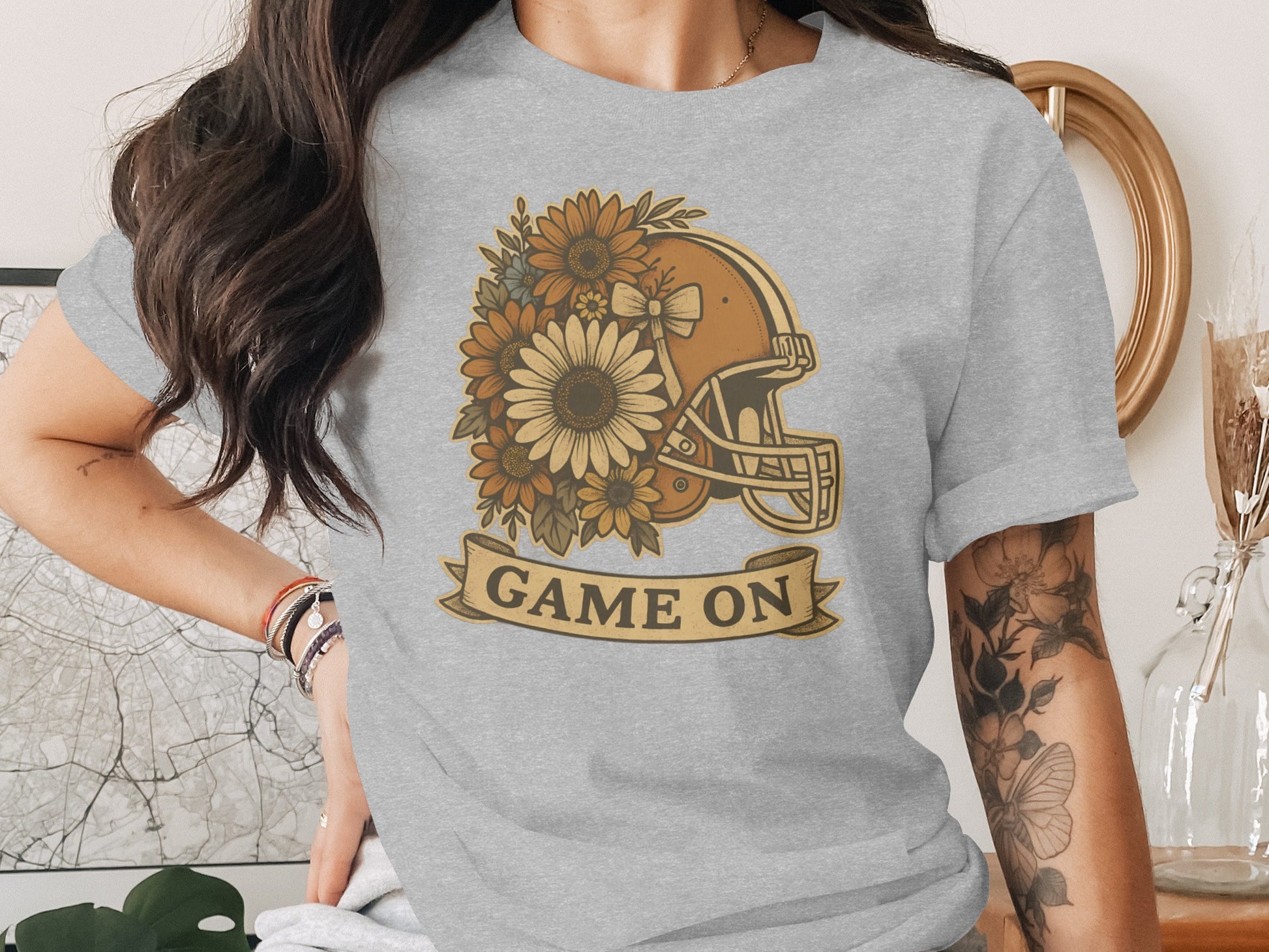 Game On Football Helmet with Sunflower Graphic product type