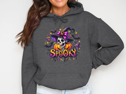 Spooky Skull Witch Pumpkin Graphic Hoodie product type
