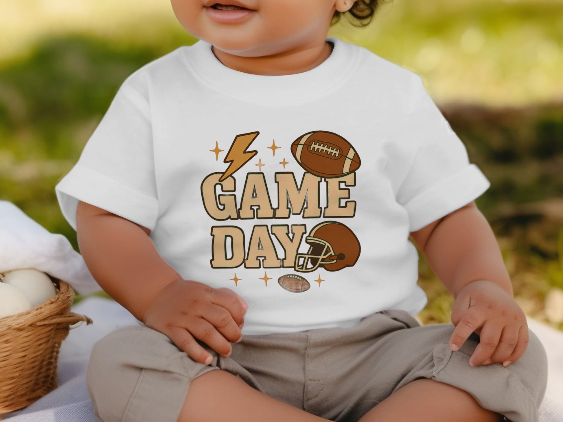 Game Day Football Themed Baby T-Shirt product