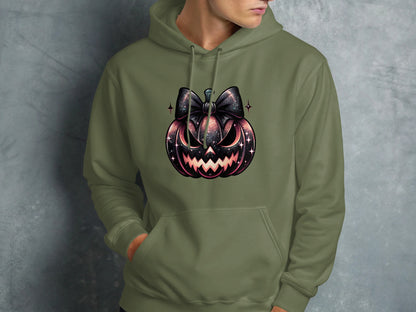 Halloween Pumpkin Bow Graphic Unisex Hoodie product