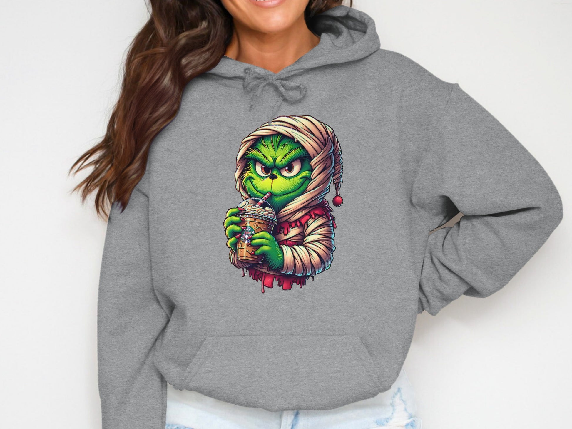 Cozy Hoodie Featuring Festive Character Design product type