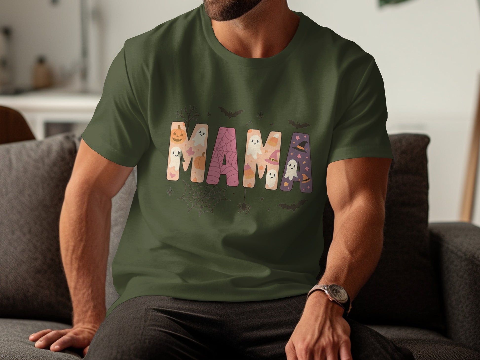 Mama Halloween Theme Graphic T-shirt product type