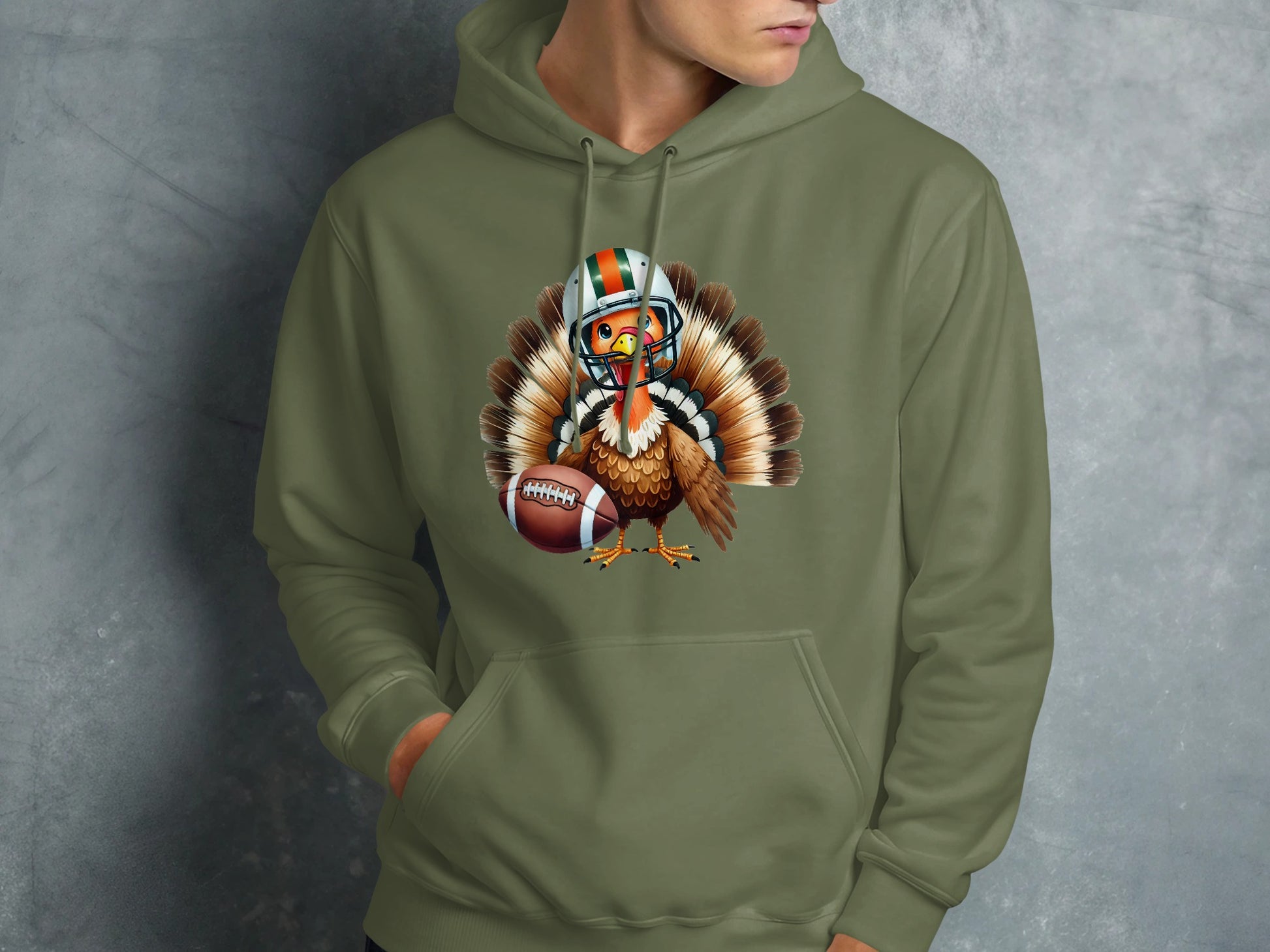 Thanksgiving Turkey Football Hooded Sweatshirt product
