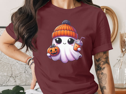 Cute Halloween Ghost Graphic Short Sleeve T-Shirt product
