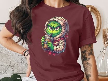 Festive Grinch Illustration Hoodie T-shirt product