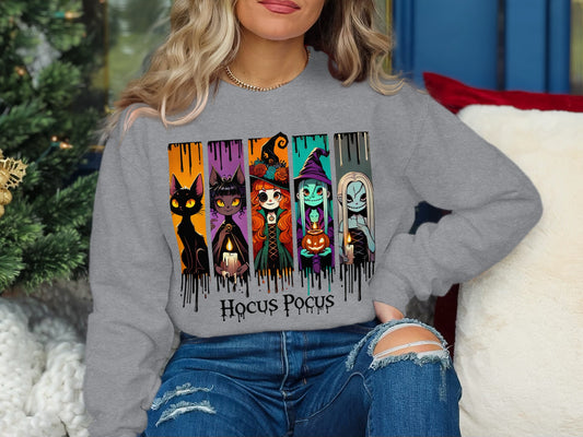 Hocus Pocus Colorful Character Drips Sweatshirt product