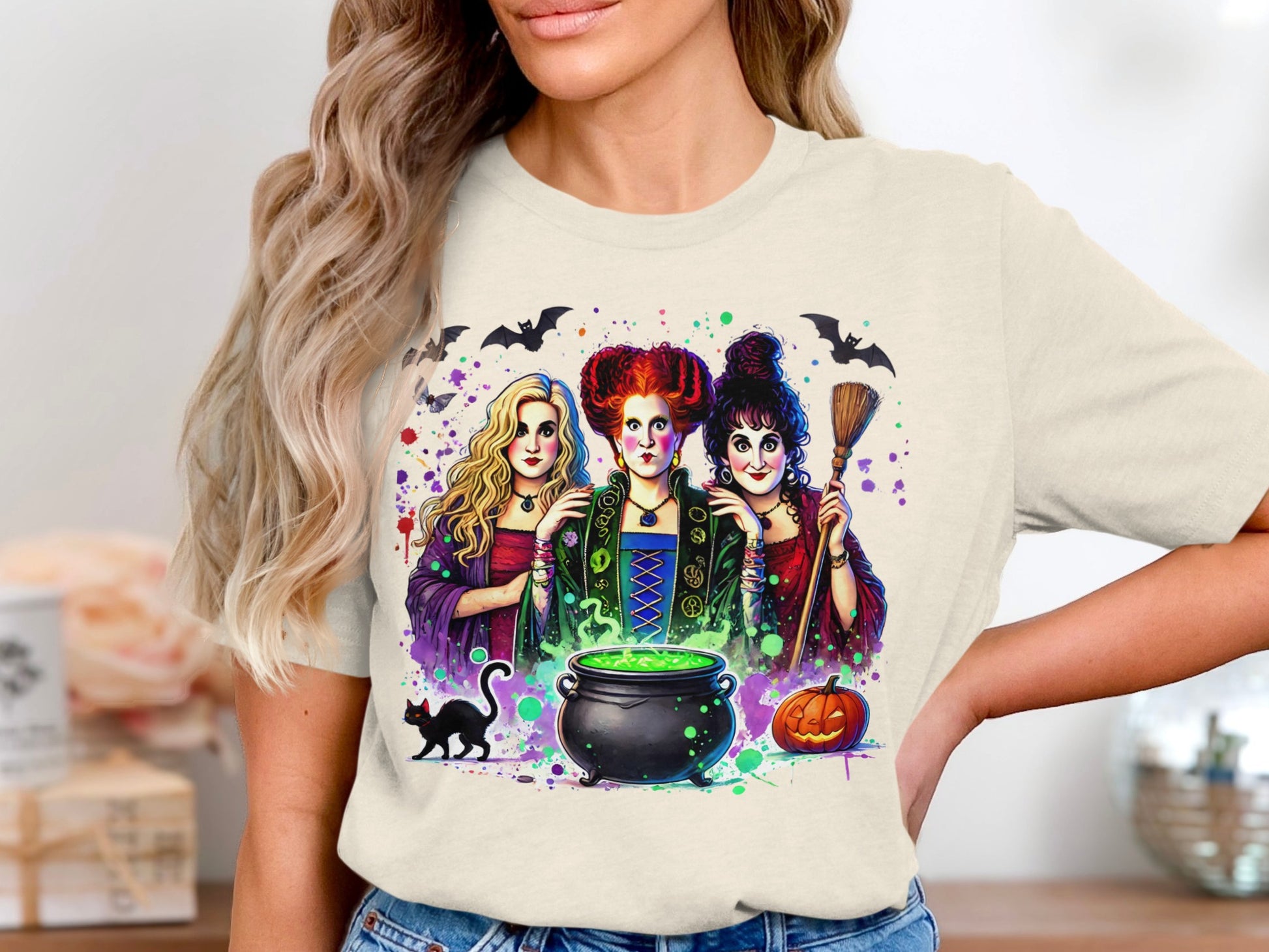 Bewitching Halloween Trio Graphic Tee shirt product