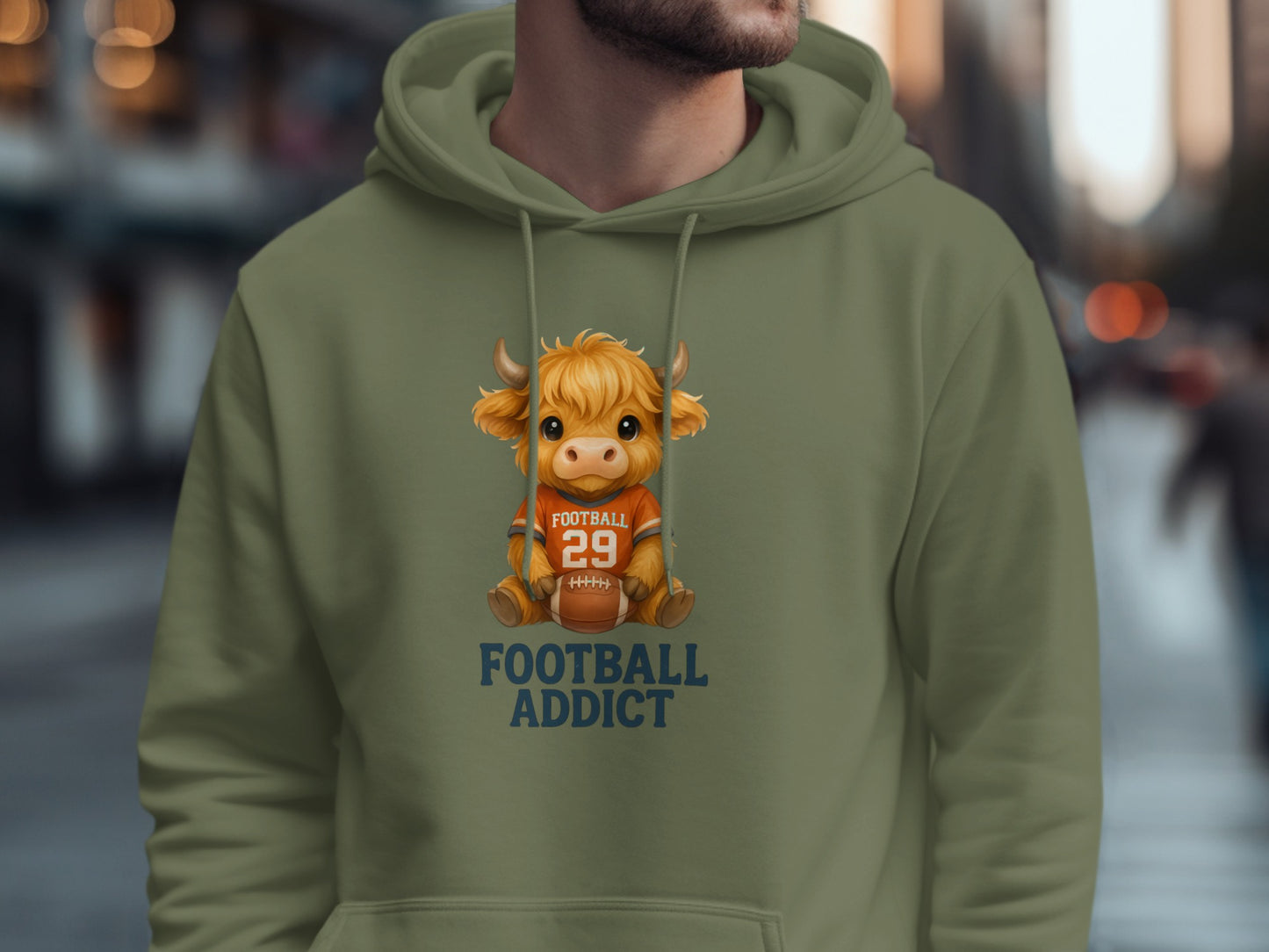 Cute Cartoon Football Addict Animal Printed Hoodie product