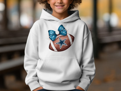Football and Bow Graphic Hoodie product type