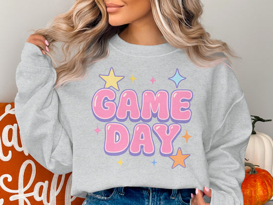 Cute Colorful Game Day Letters Women's Sweatshirt product