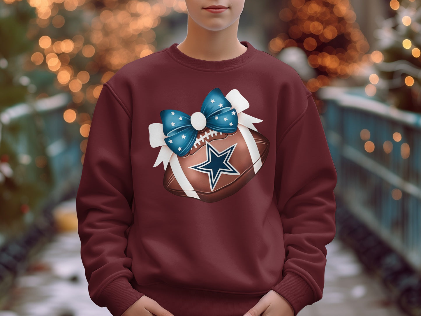 Festive Football Gift with Big Bow Design Sweater product