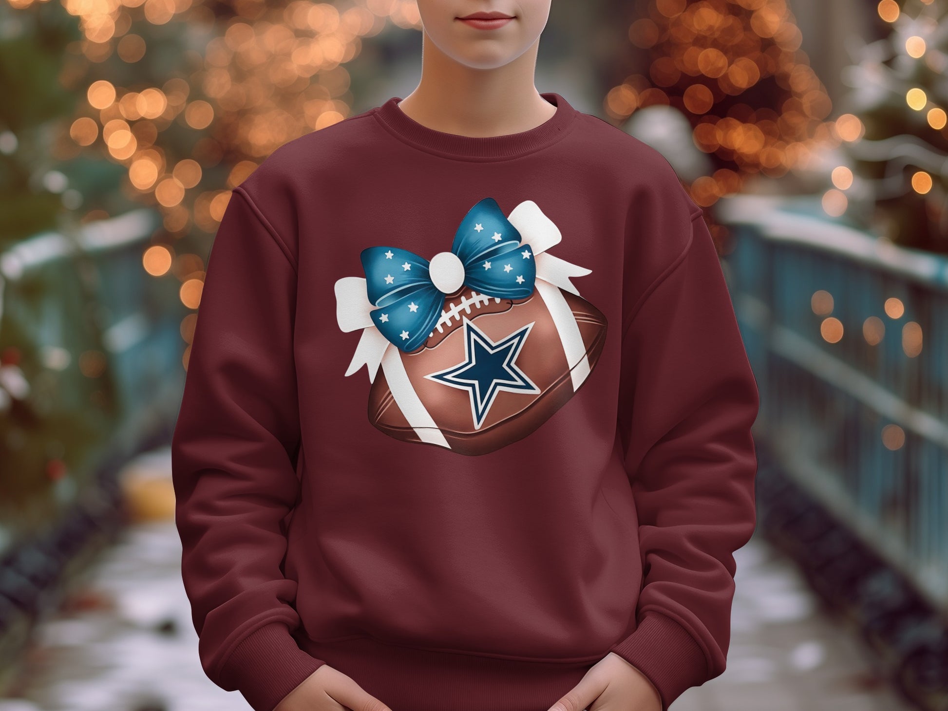 Festive Football Gift with Big Bow Design Sweater product