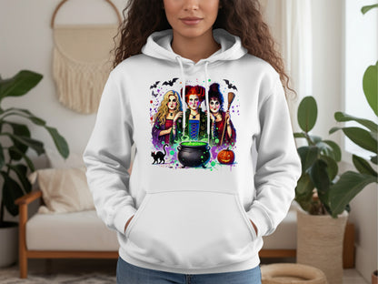 Witchy Trio Halloween Hooded Sweatshirt product type