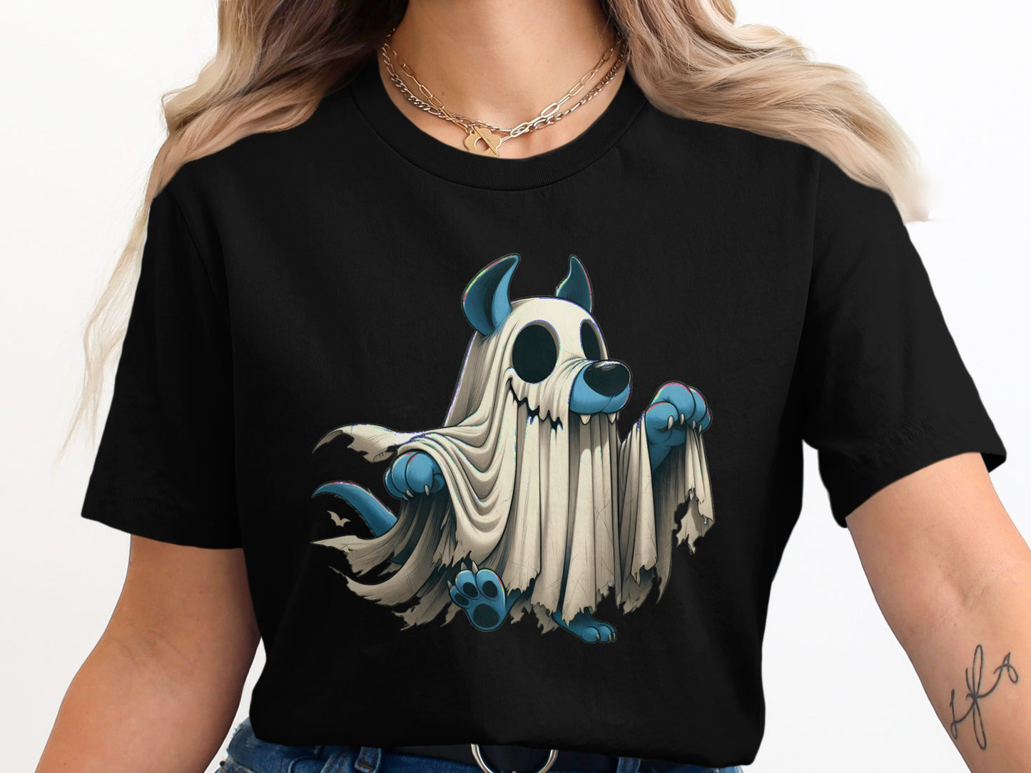Cute Dog Ghost Halloween Themed T-Shirt product