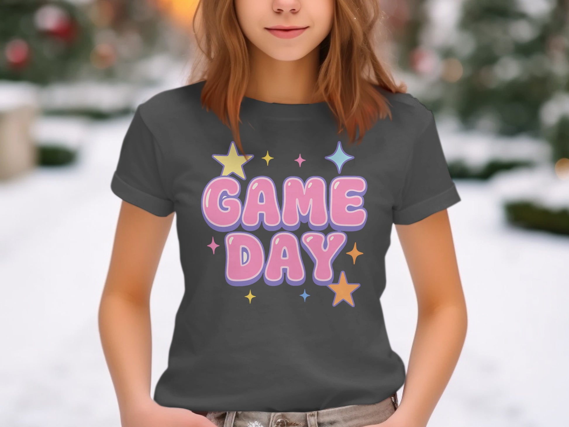 Game Day Graphic Tee Vibrant Print Fashion Product