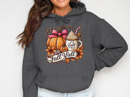Cozy Fall Themed It's Fall Y'all Hoodie product