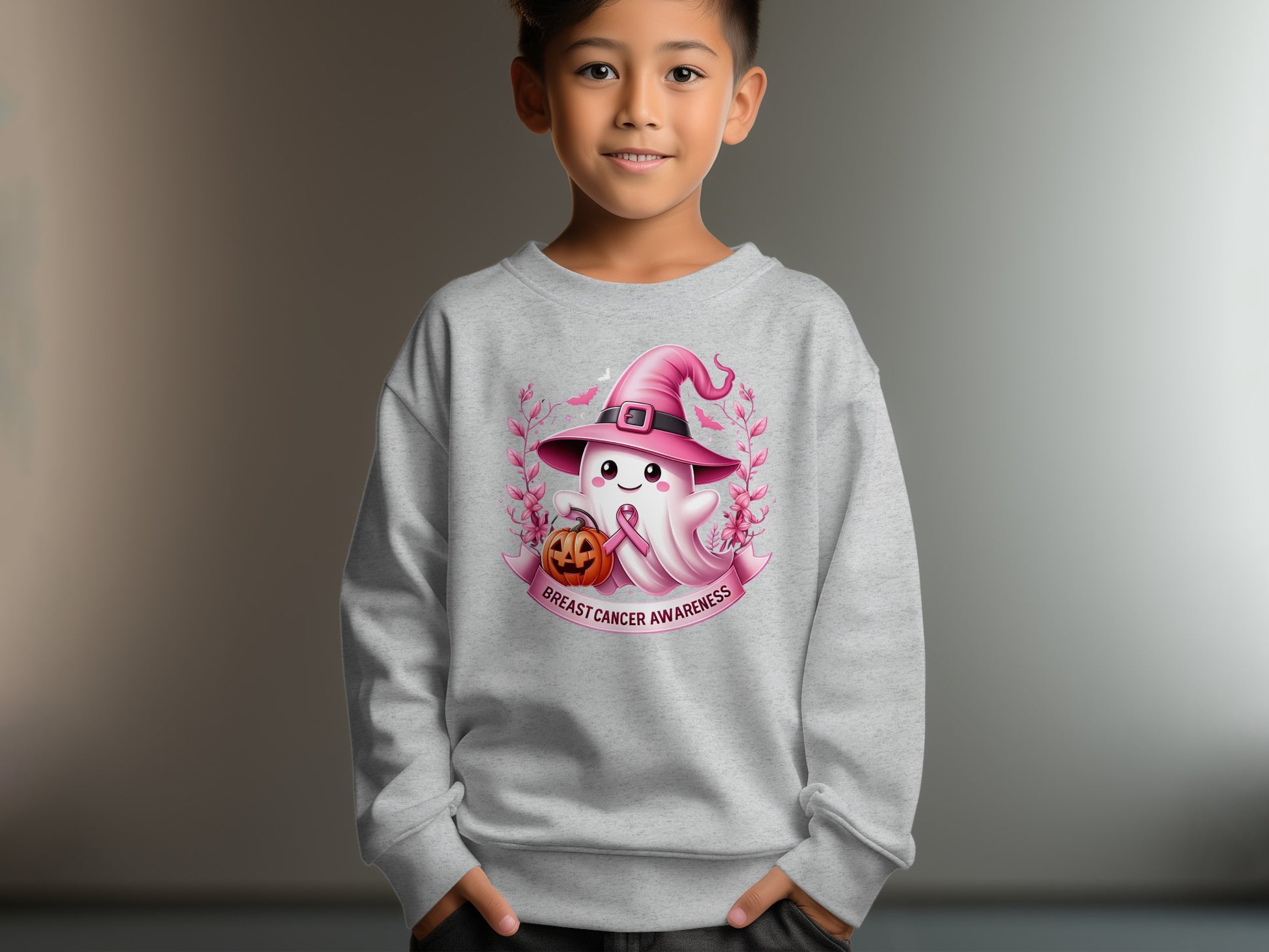 Breast Cancer Awareness Ghost Graphic Sweatshirt product