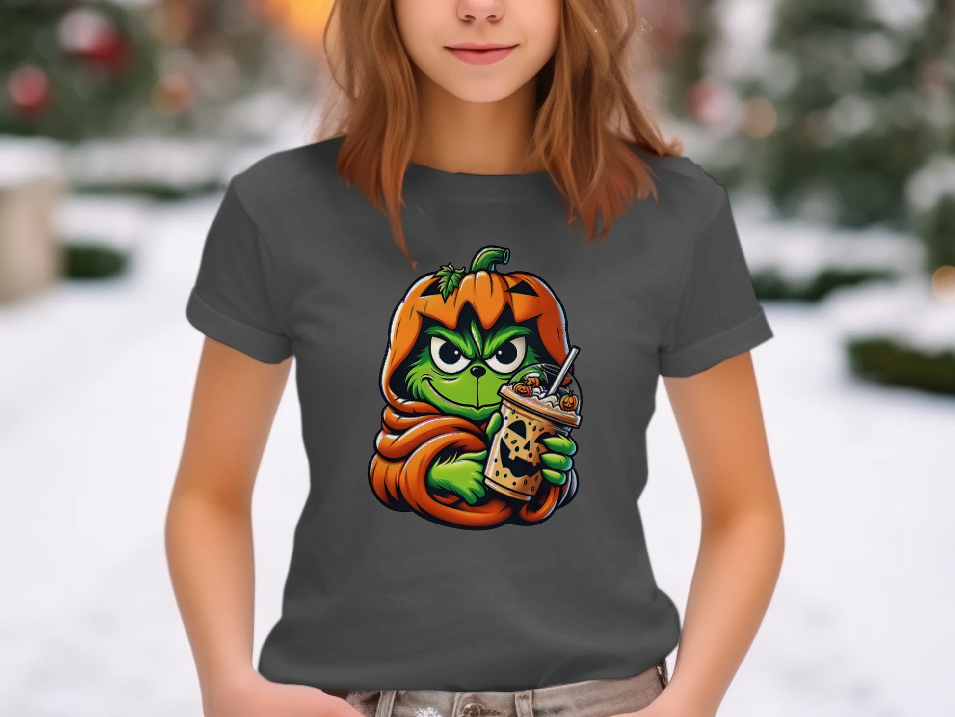 Grinch Wrapped In Pumpkin Design T-shirt product type