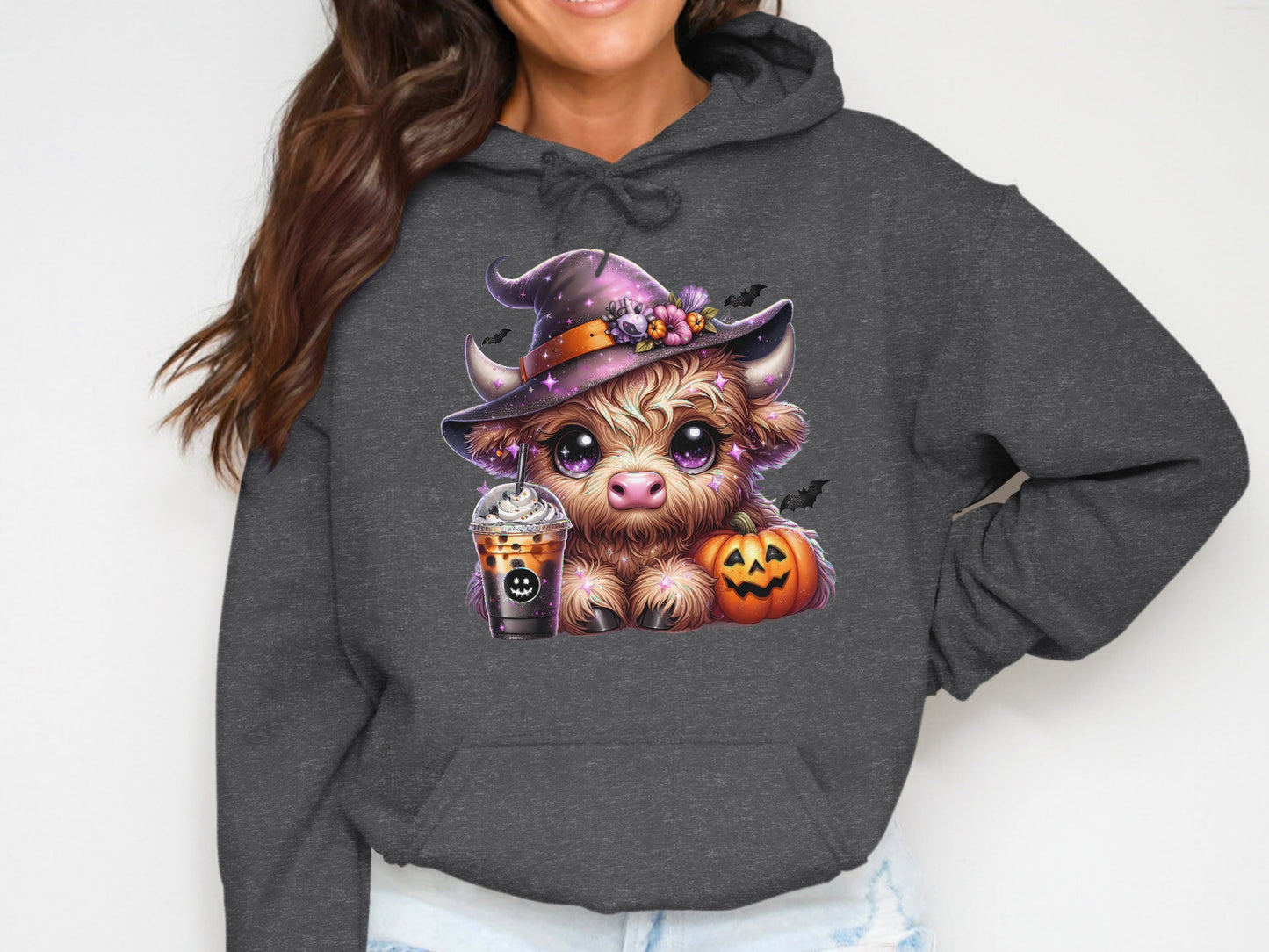 Adorable Witch Dog Print Halloween Hoodie product