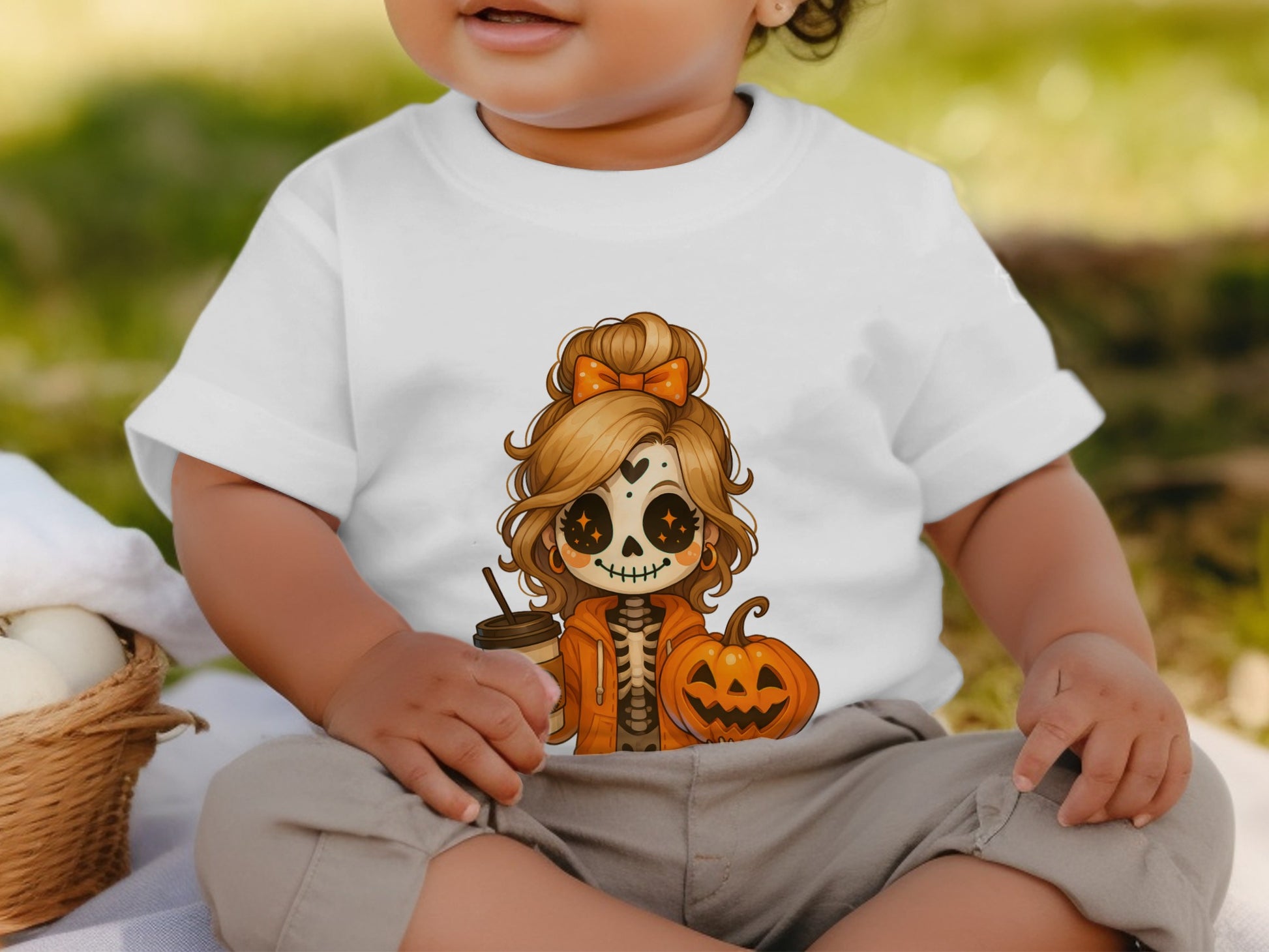 Cute Halloween Skeleton Girl Baby T-Shirt product type