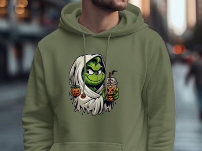 Halloween Grinch with Pumpkin Accessories Hoodie product
