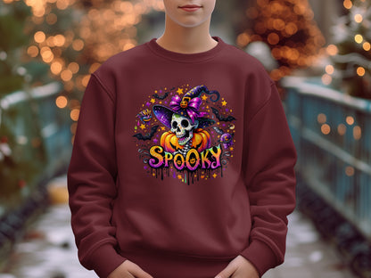 Spooky Skull Pumpkin Witch Unisex Sweatshirt product type