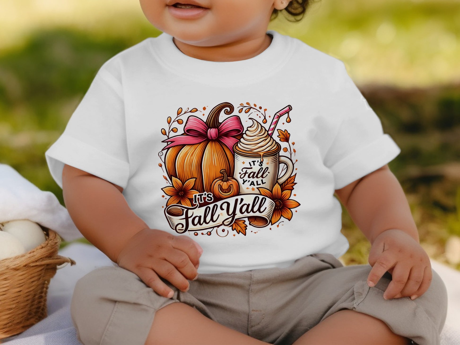 Festive It's Fall Y'all Adorable Autumn Baby Shirt Product