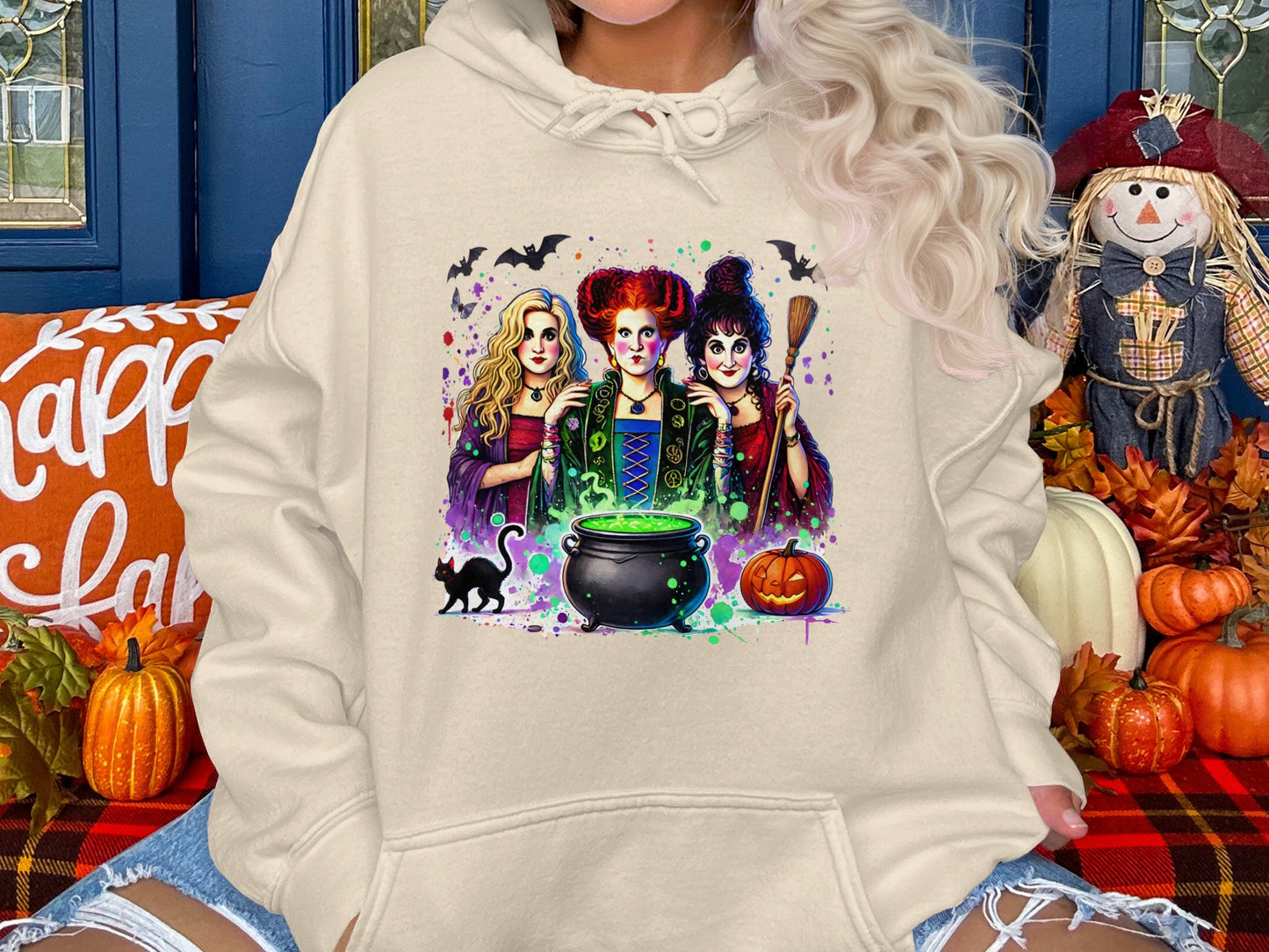 Halloween Trio Witches Hooded Sweatshirt product type