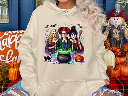 Halloween Trio Witches Hooded Sweatshirt product type