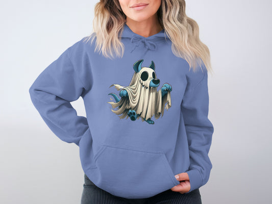 Cute Halloween Ghost Design Blue Hoodie product